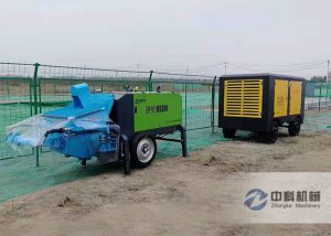 混凝土液壓濕噴機(jī)施工現(xiàn)場