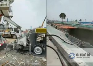 泵送混凝土液壓濕噴機(jī)施工視頻
