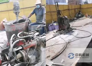 雙液注漿機、注漿加固鉆機施工視頻