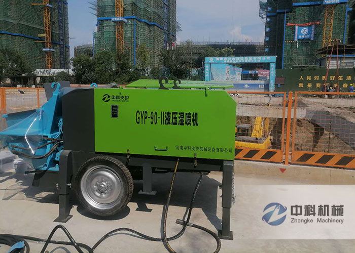 泵送濕式混凝土噴漿機施工現(xiàn)場-0