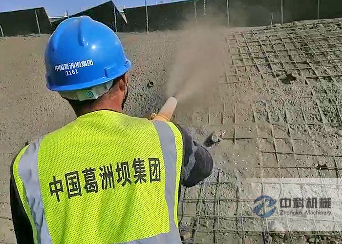 葛洲壩集團(tuán)液壓濕噴機(jī)施工視頻