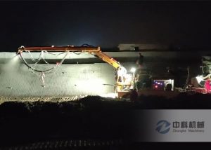雄安新區(qū)混凝土濕噴機械手施工視頻