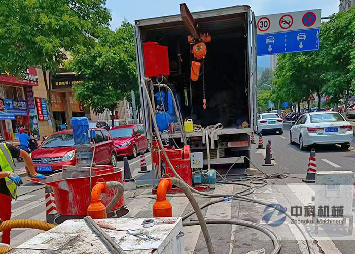 雙液注漿機(jī)、注漿加固鉆機(jī)施工現(xiàn)場(chǎng)-0